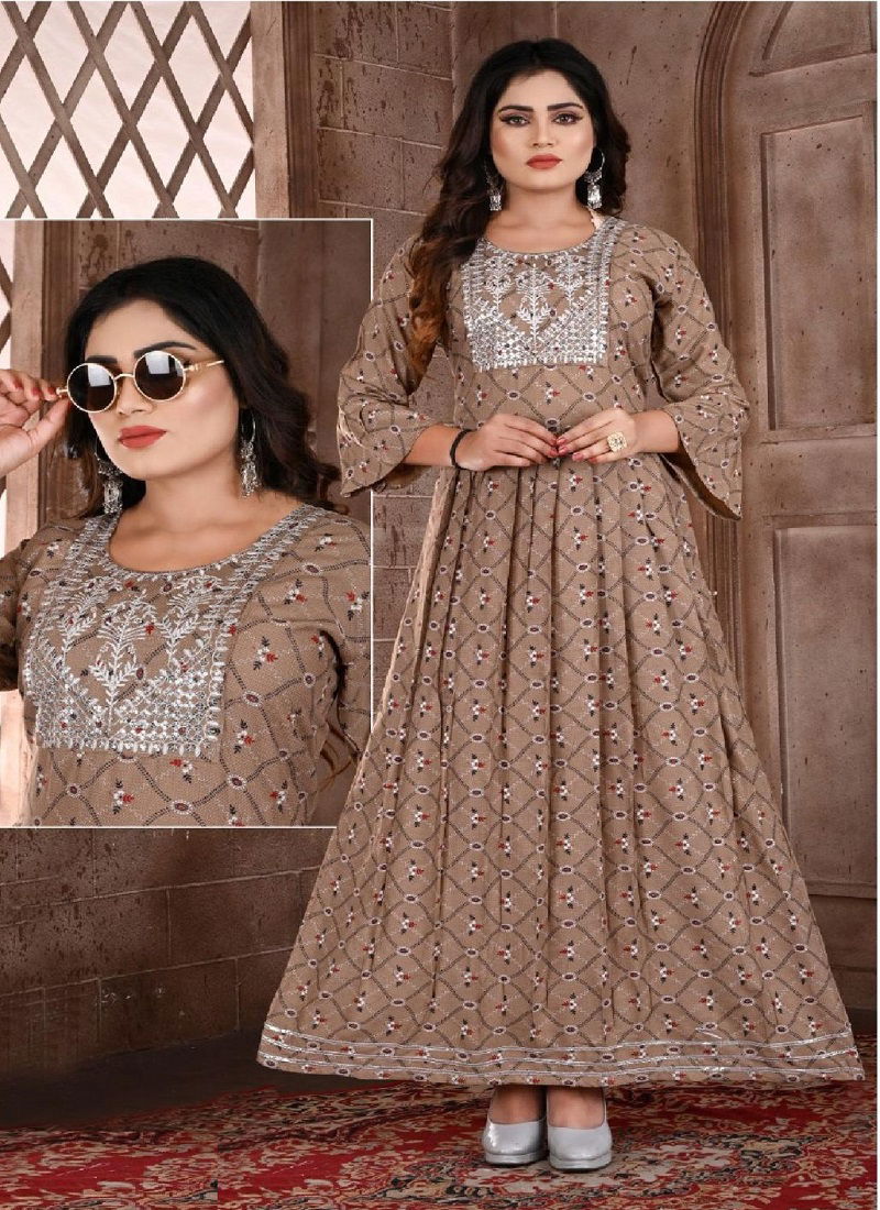 Beauty Saachi 1 Ethnic Wear Wholesale Anarkali Kurti Rayon Catalog
